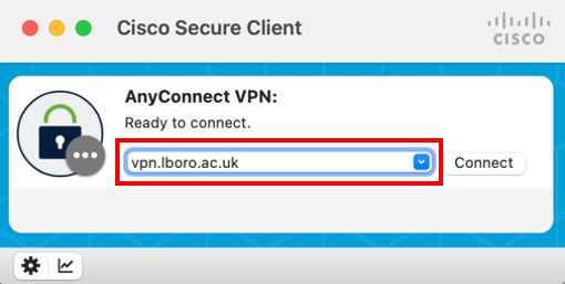 Cisco secure client with LU URL display